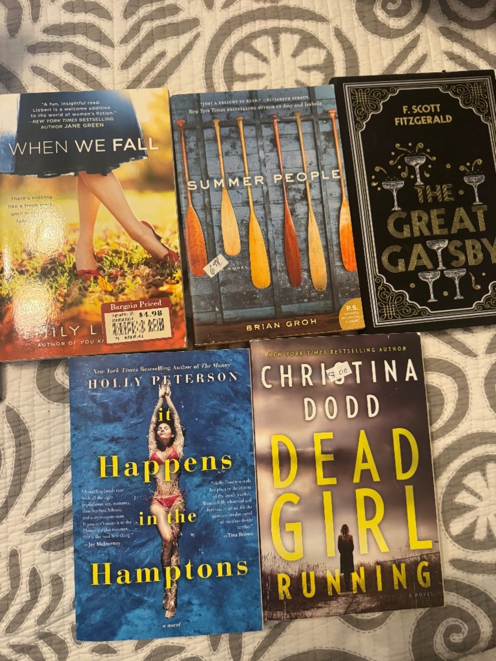 Set of 5 Adult Fiction/Romance Books - Good Condition